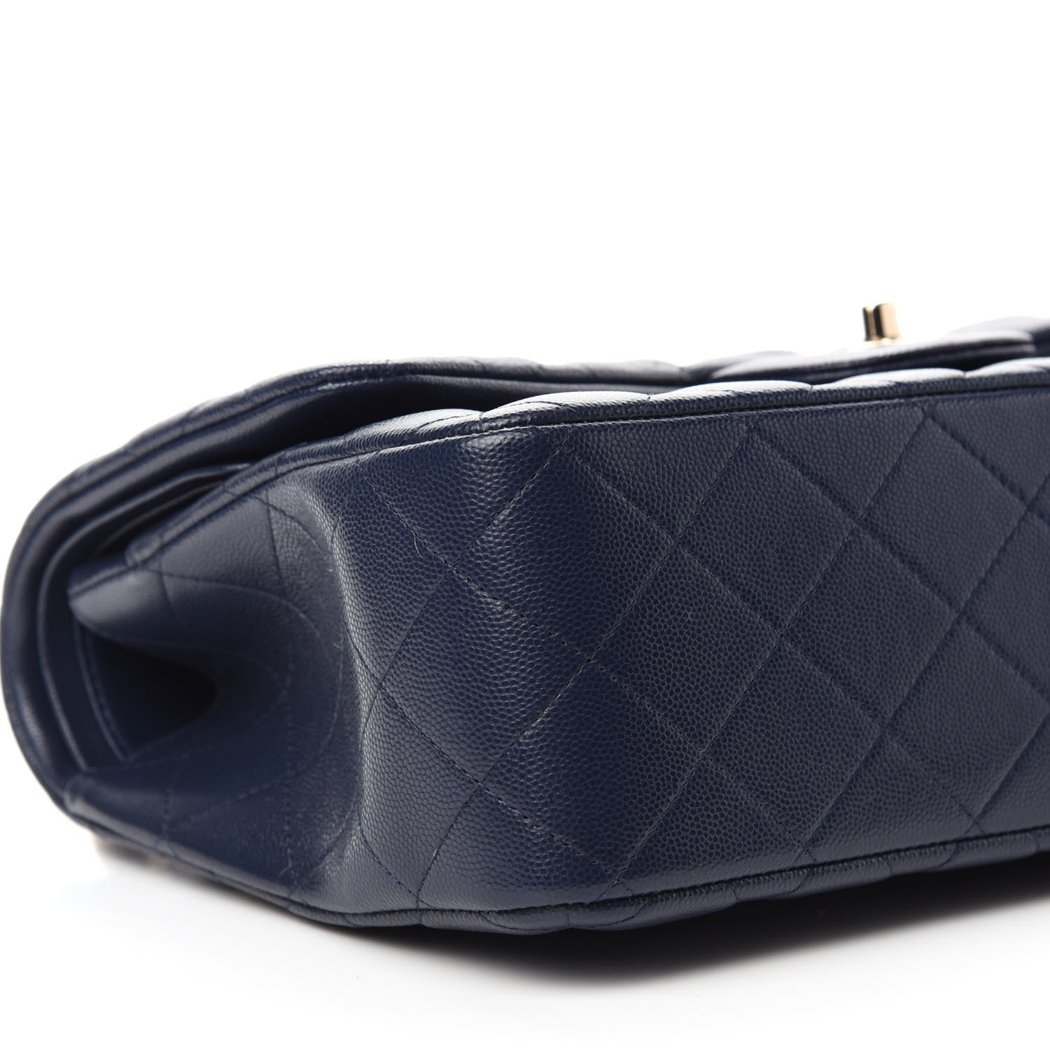 Chanel Caviar Quilted Jumbo Double Flap Navy Blue 6 of 11