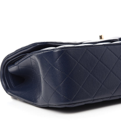 Chanel Caviar Quilted Jumbo Double Flap Navy Blue 6 of 11