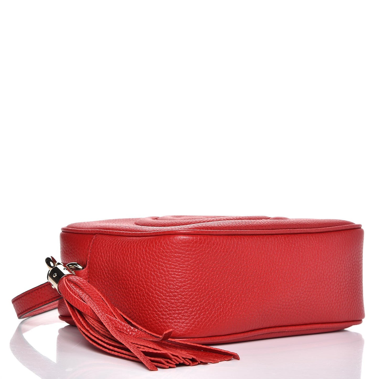 Pebbled Calfskin Small Soho Disco Bag Vibrant Red