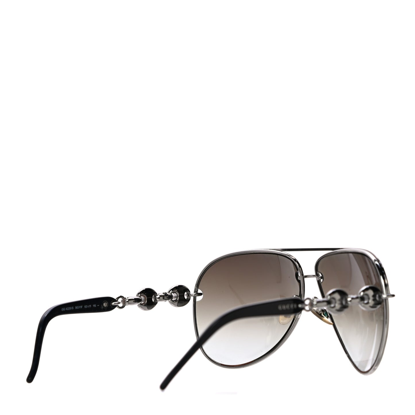 Marina Chain Aviator Sunglasses GG 4225/S Silver Black