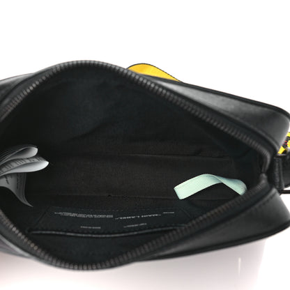 Off-White Saffiano Striped Mini Diag Bag Black White 5 of 10