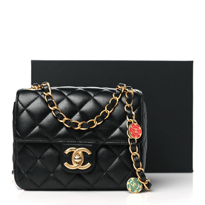 Chanel Lambskin Quilted Casino Chips Mini Flap Black 12 of 12