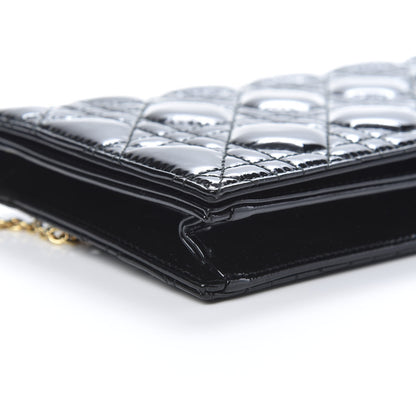 Christian Dior Patent Cannage Lady Dior Convertible Clutch Black 8 of 10