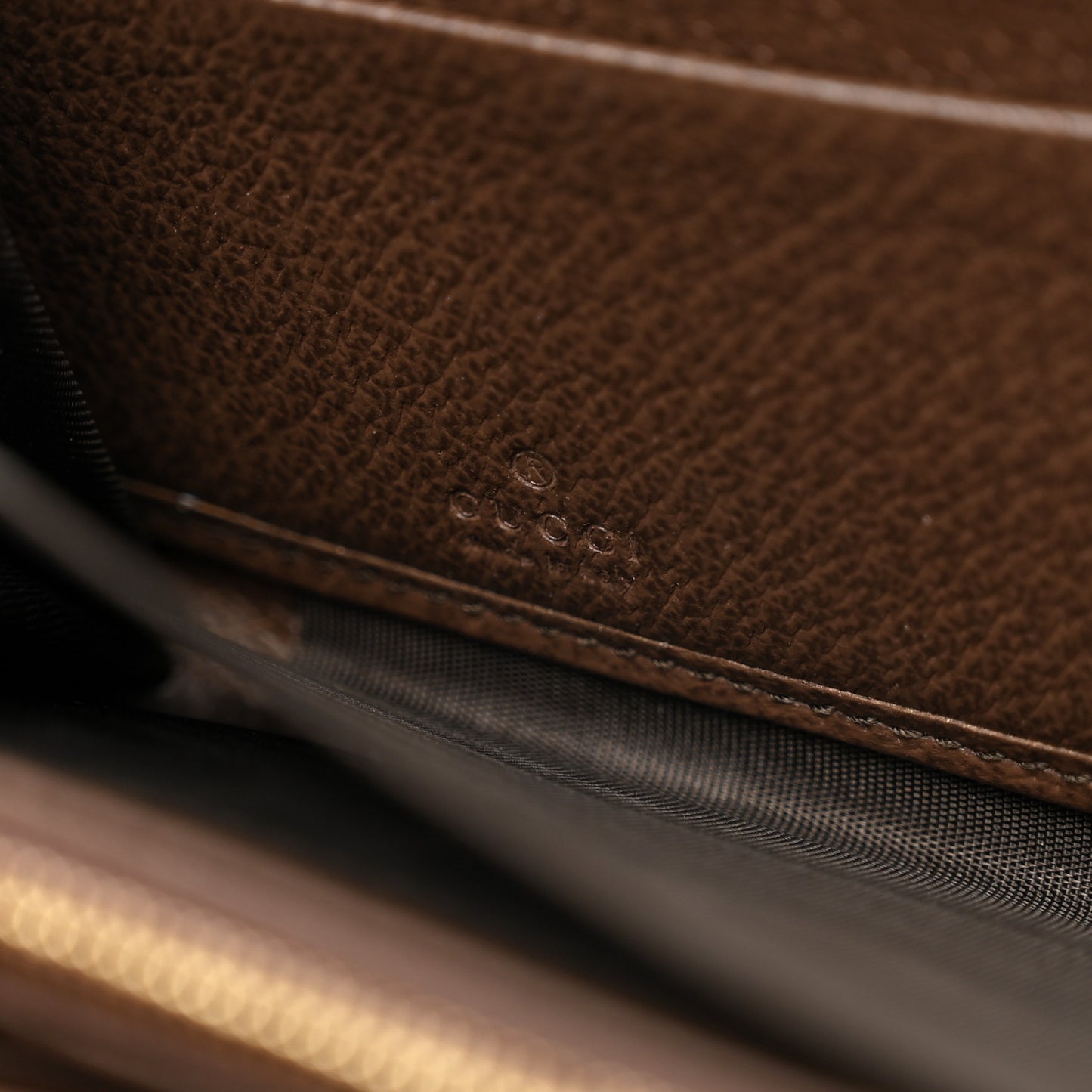 Monogram Jumbo GG Zip Around Wallet Camel Ebony