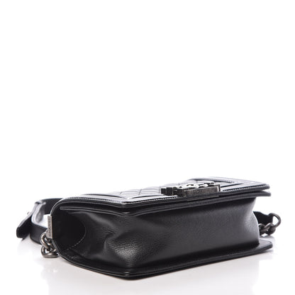 Chanel Goatskin Quilted Patent Small Duo Boy Flap Black 4 of 9