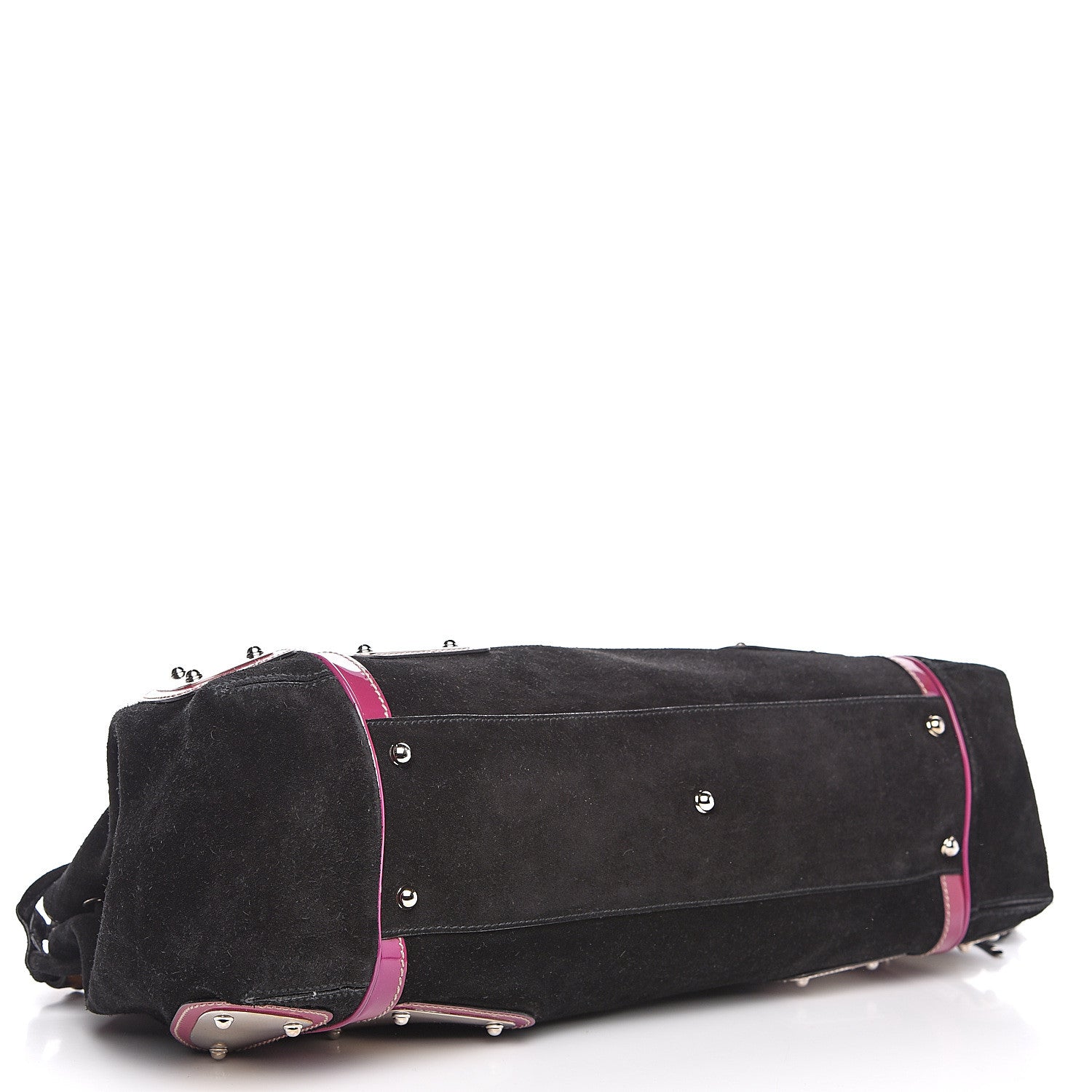 Gucci Suede Race Medium Top Handle Tote Black 3 of 11