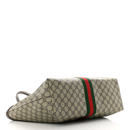 Gucci GG Supreme Monogram Medium Ophidia Shopping Tote Brown 4 of 11