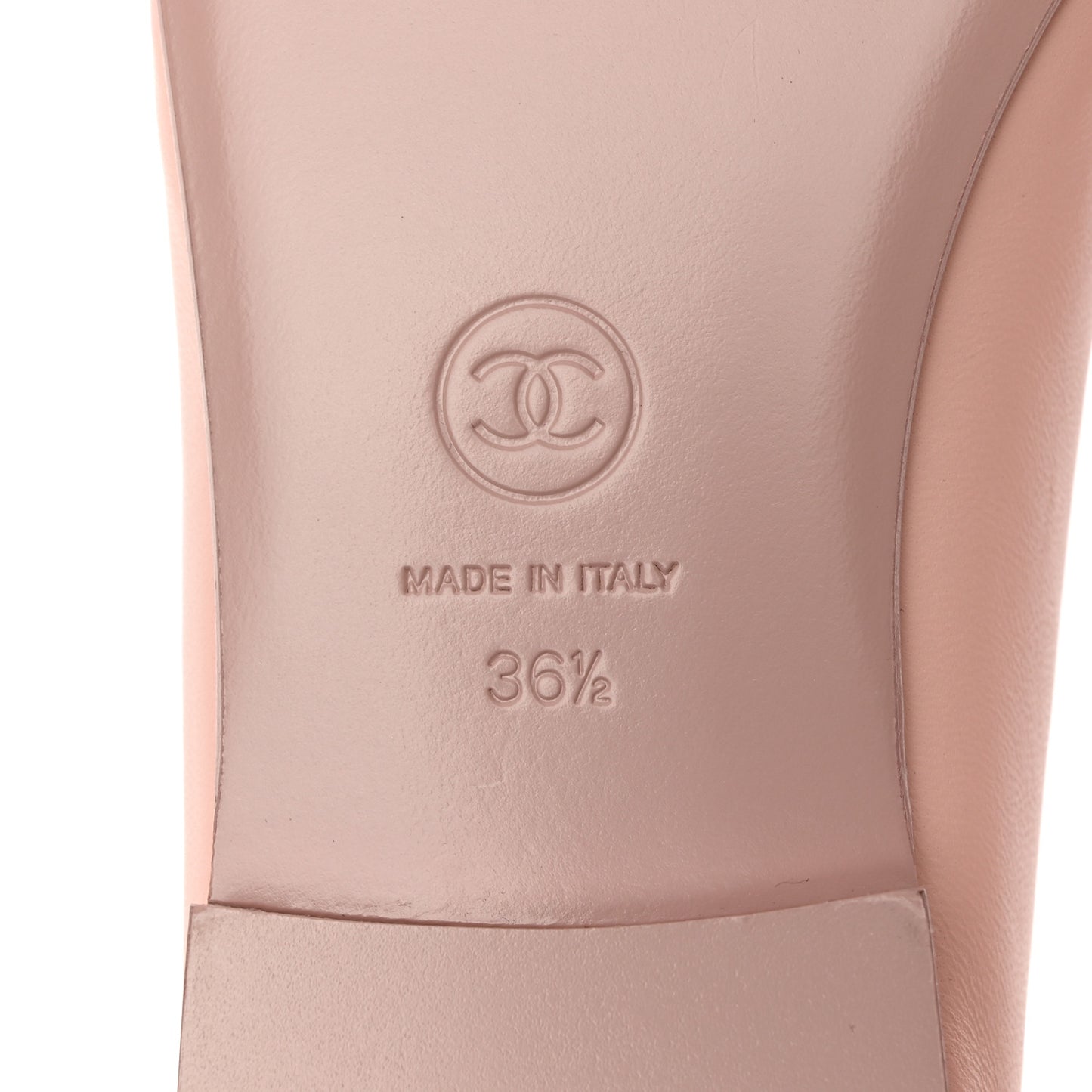 Lambskin Cap Toe CC Ballerina Flats 36.5 Light Pink Dark Pink