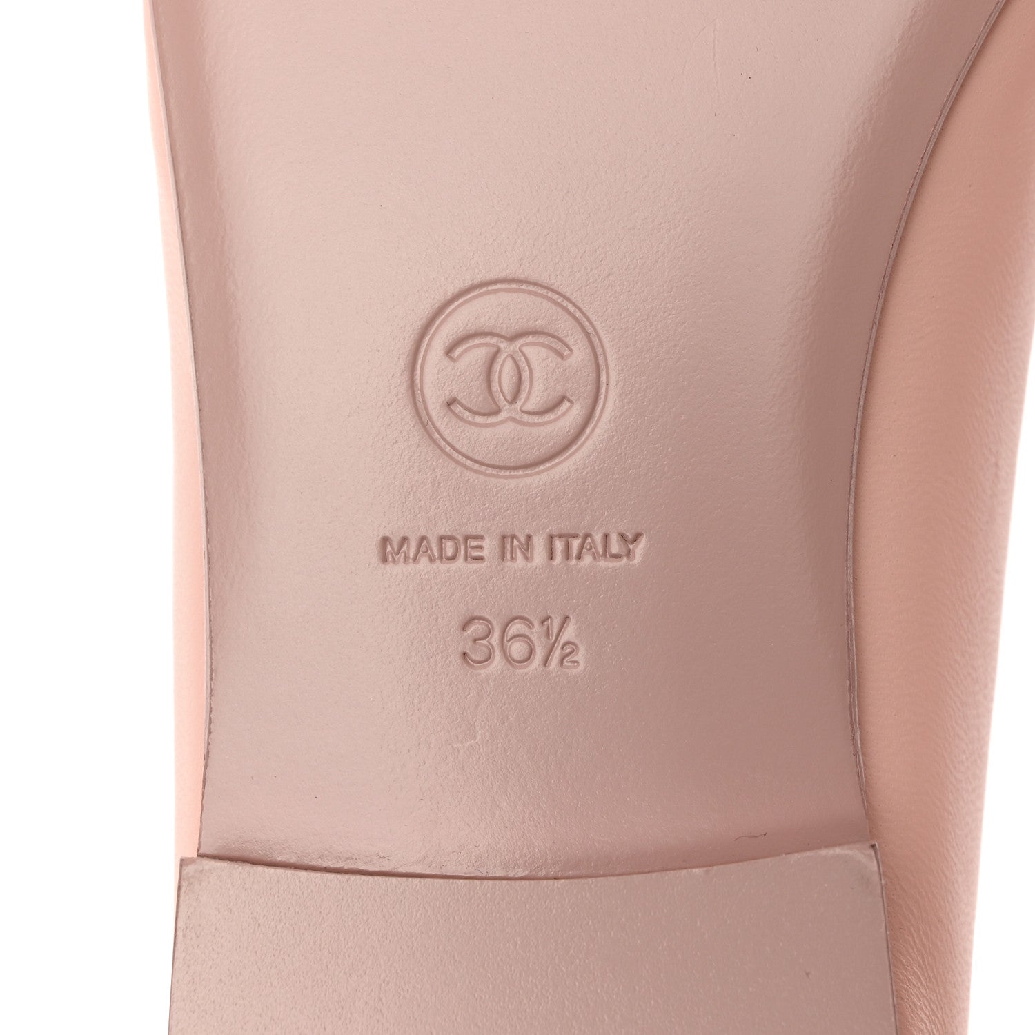 Chanel Lambskin Cap Toe CC Ballerina Flats 36.5 Light Pink Dark Pink 8 of 9