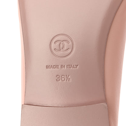 Chanel Lambskin Cap Toe CC Ballerina Flats 36.5 Light Pink Dark Pink 8 of 9