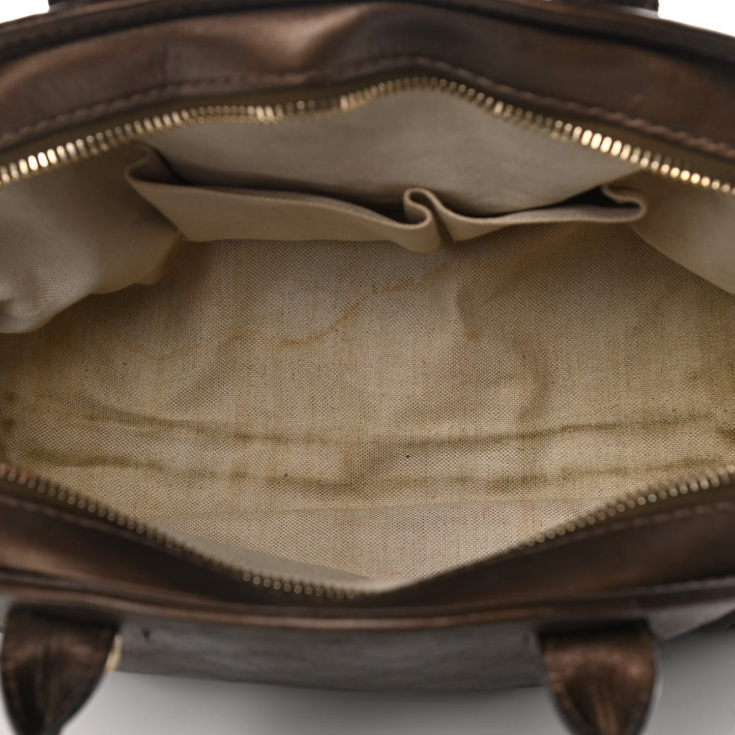 Metallic Guccissima Heart Bit Charm Dome Satchel Bronze