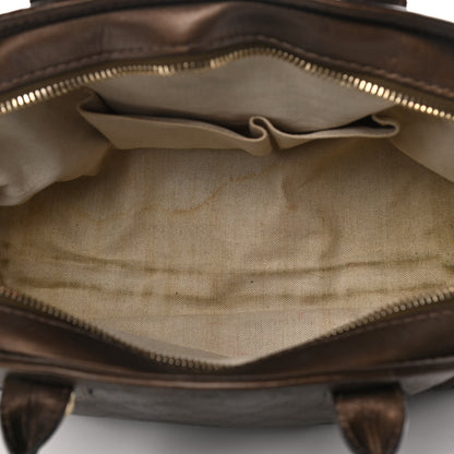 Gucci Metallic Guccissima Heart Bit Charm Dome Satchel Bronze 5 of 16