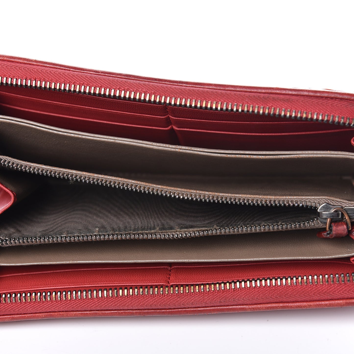 Nappa Intrecciato Zip Around Wallet