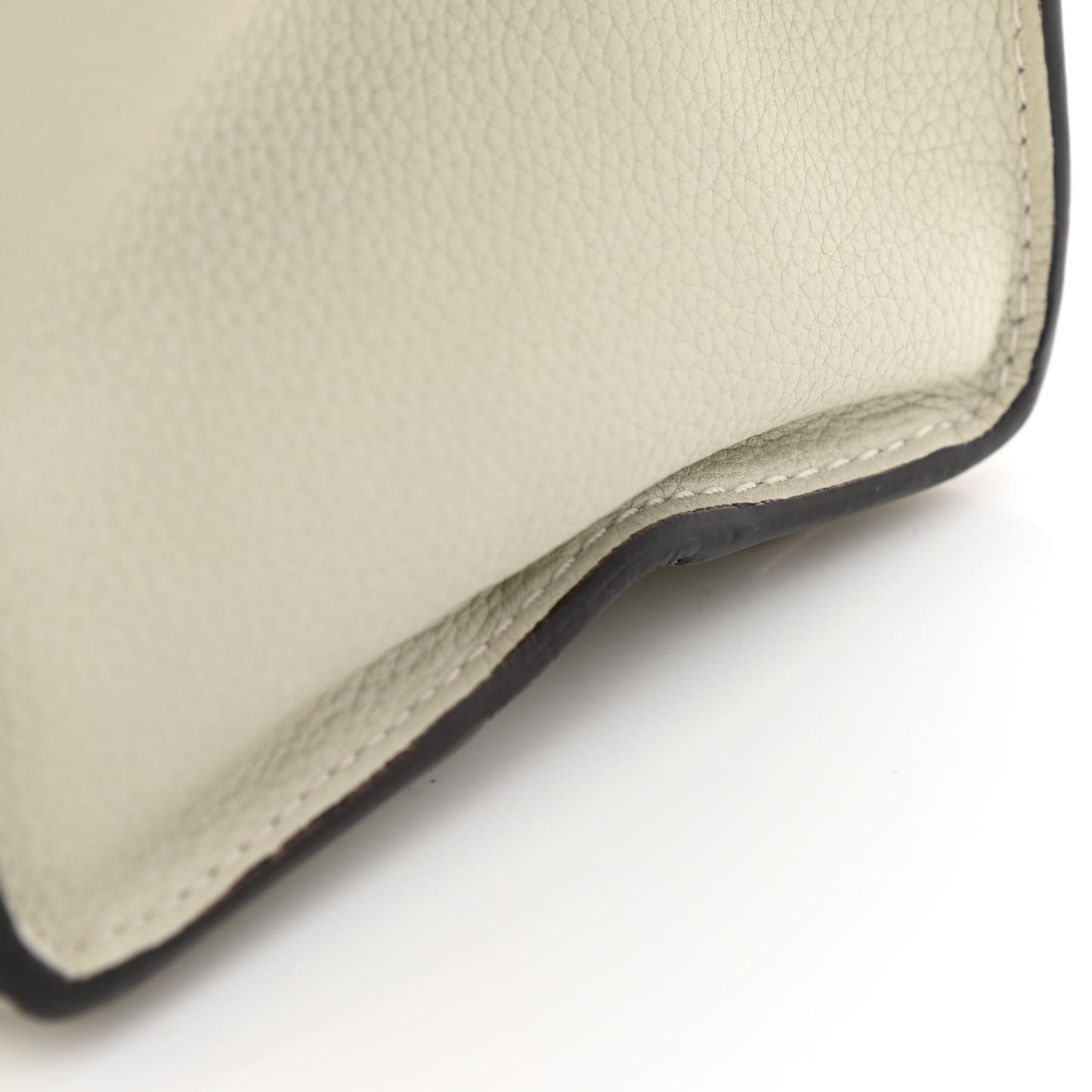 Drummed Calfskin Micro Luggage Chalk