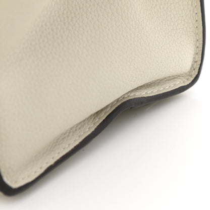 Celine Drummed Calfskin Micro Luggage Chalk 19 of 24