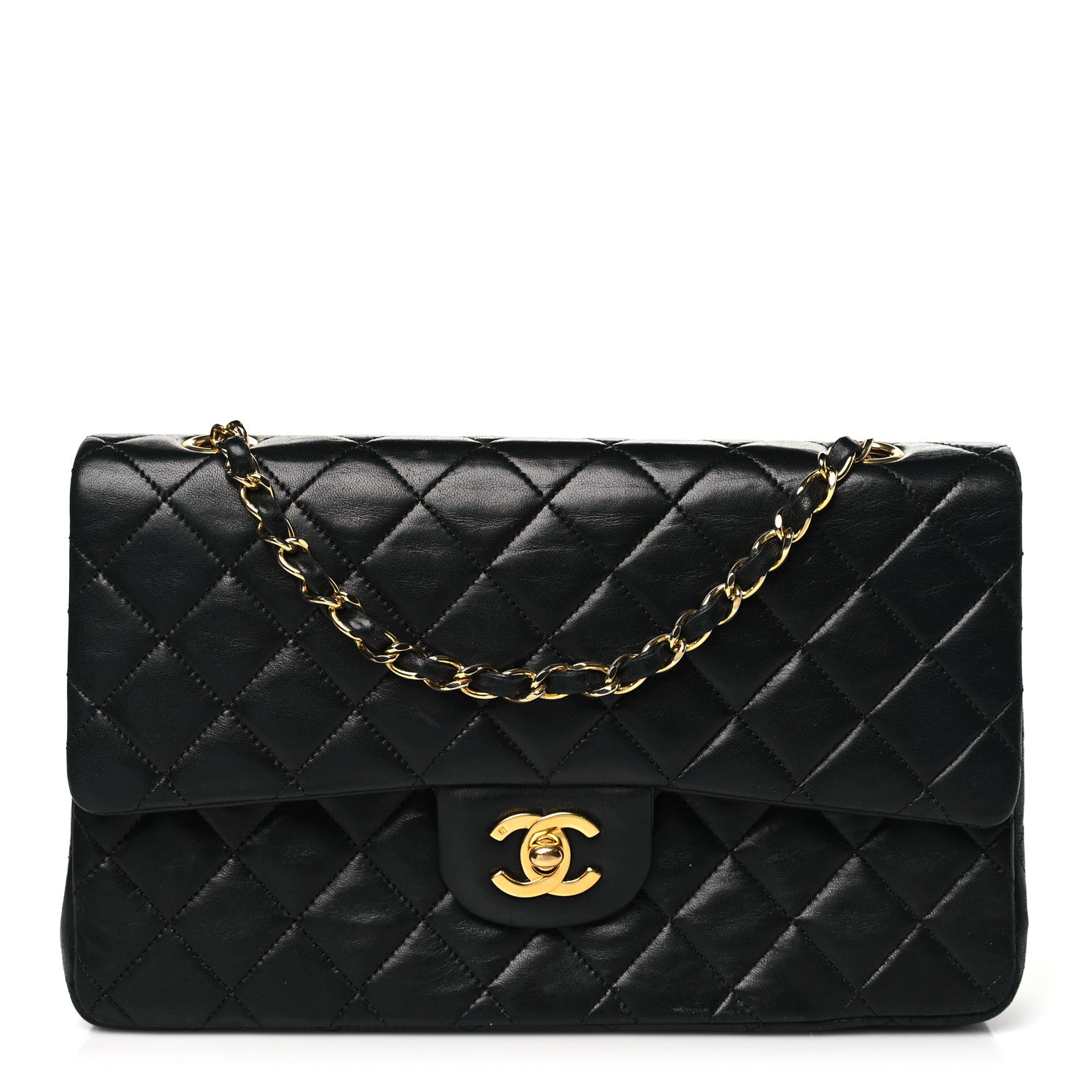 Chanel Lambskin Quilted Medium Double Flap Black 1 of 11