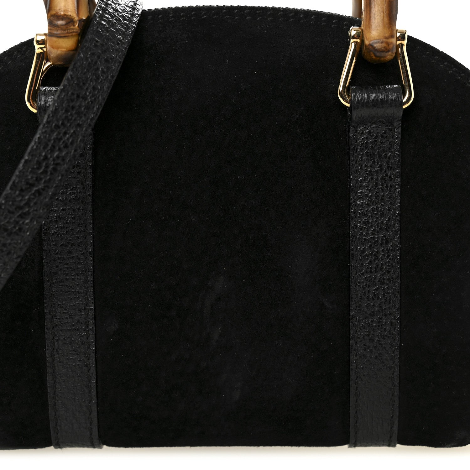GUCCI ブラック スエード ハンドバッグ Gucci Suede Mini Bamboo Handle Bag Black 1844619 – FASHIONPHILE