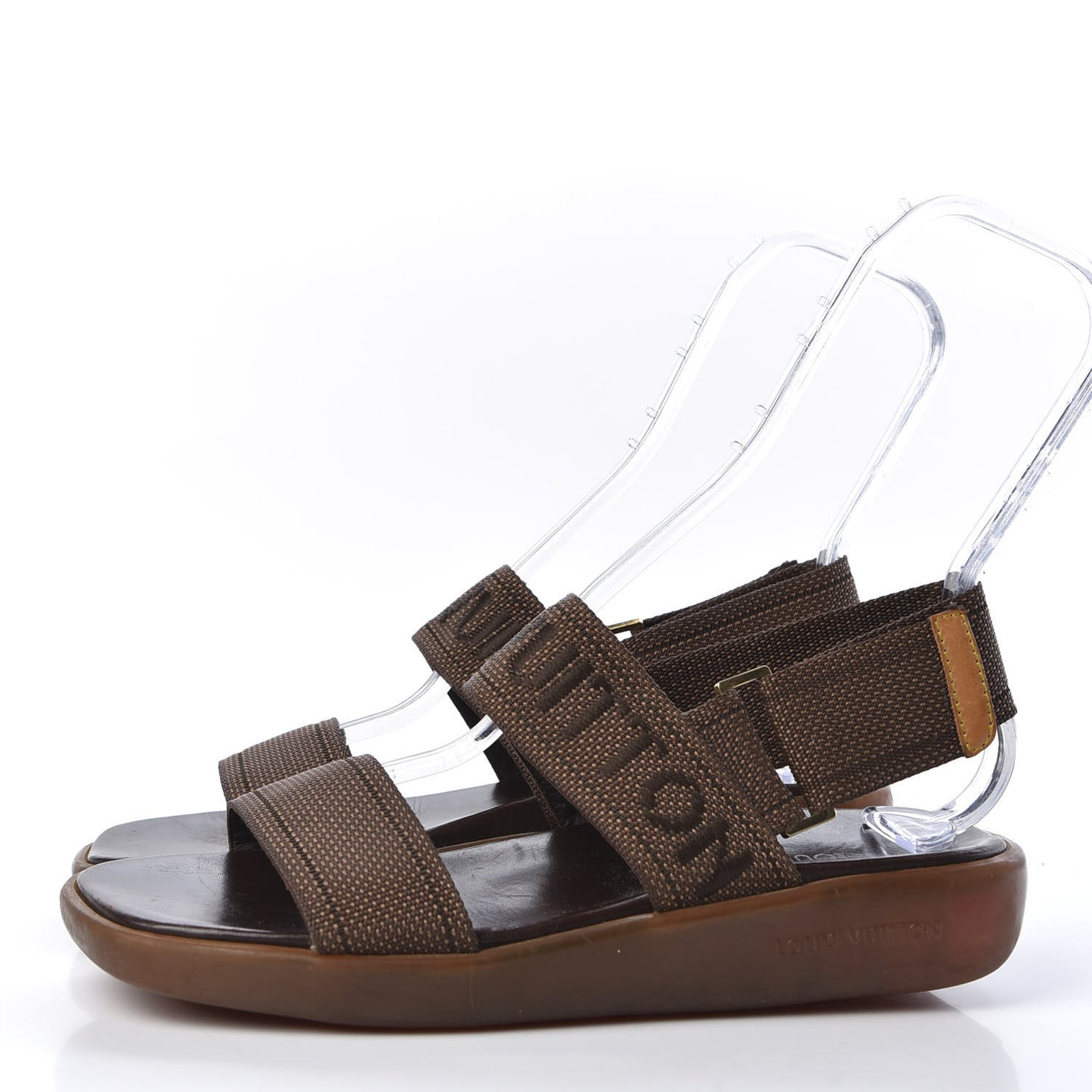 Nylon Platform Flat Sandals 39.5 Brown