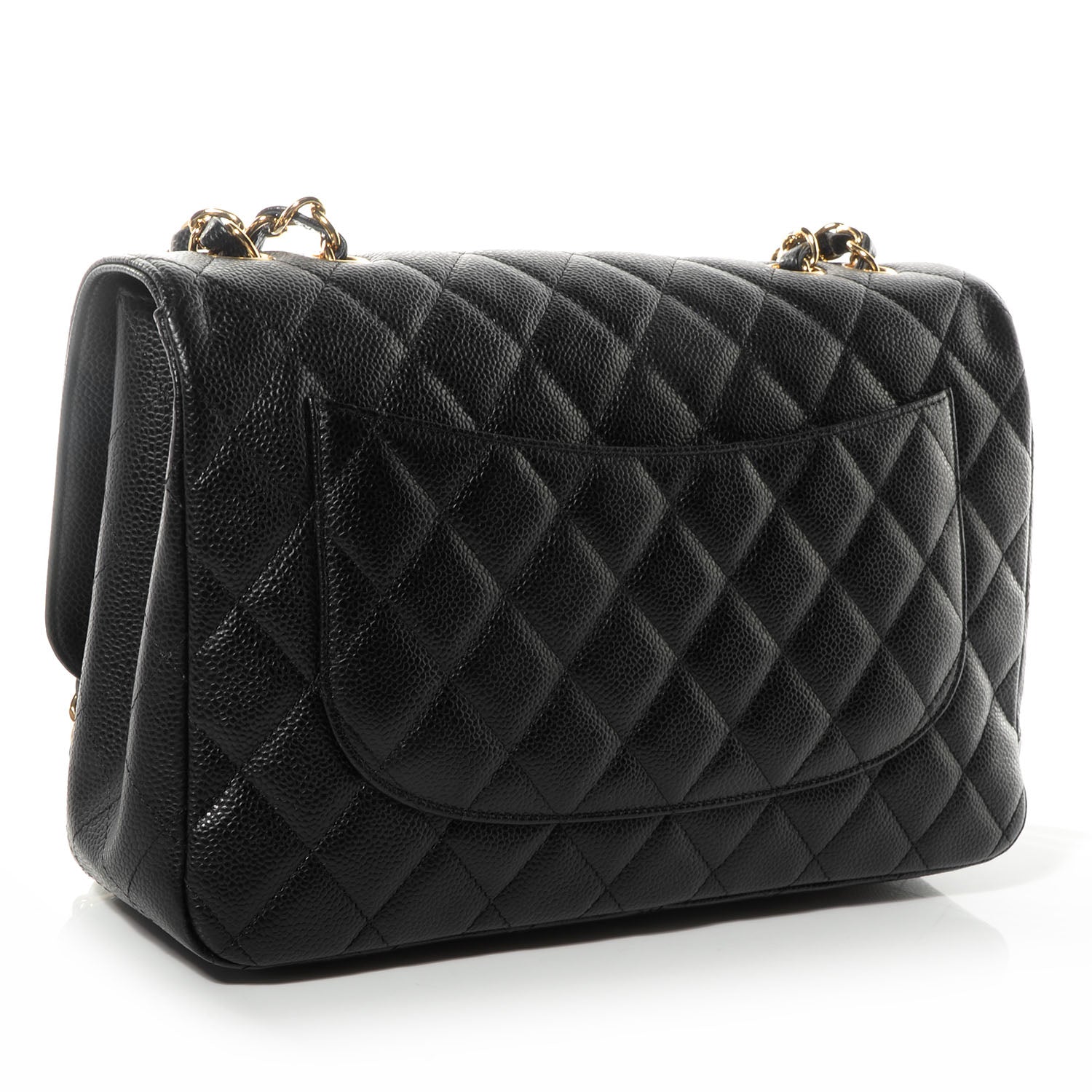 Chanel Caviar Jumbo Single Flap Black 3 of 9