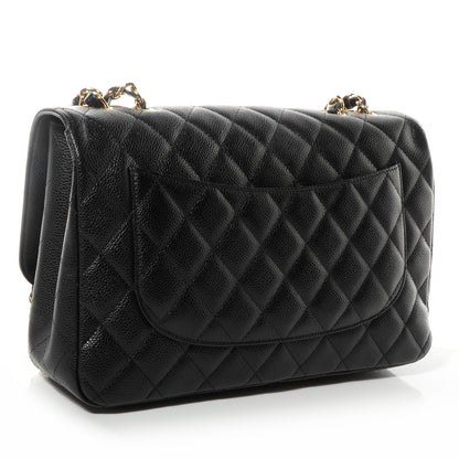 Chanel Caviar Jumbo Single Flap Black 3 of 9