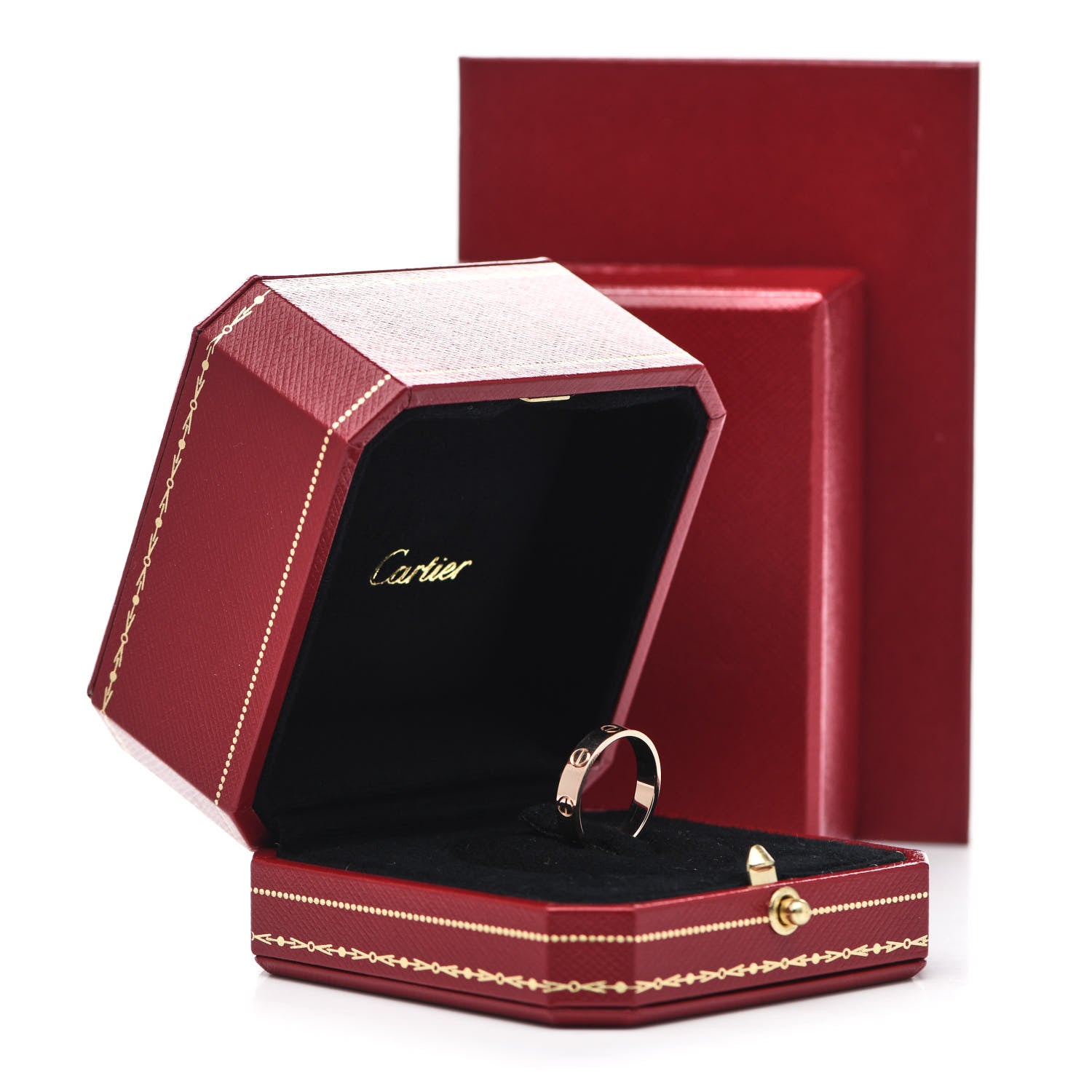 Cartier 18K Pink Gold 3.5mm LOVE Wedding Band Ring 51 5.75 5 of 5
