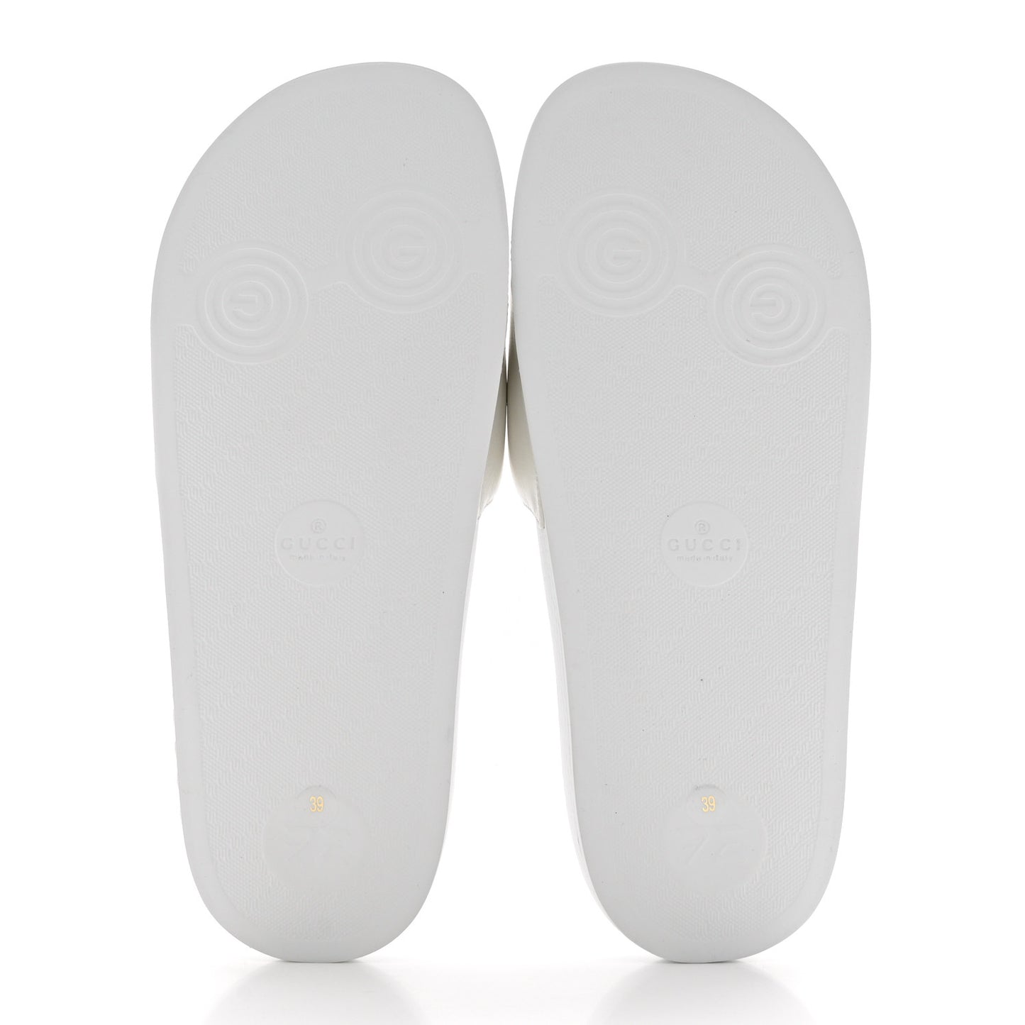 Nappa Miro Soft Calfskin Womens Interlocking G Slide Sandals 39 Great White Hibiscus Red