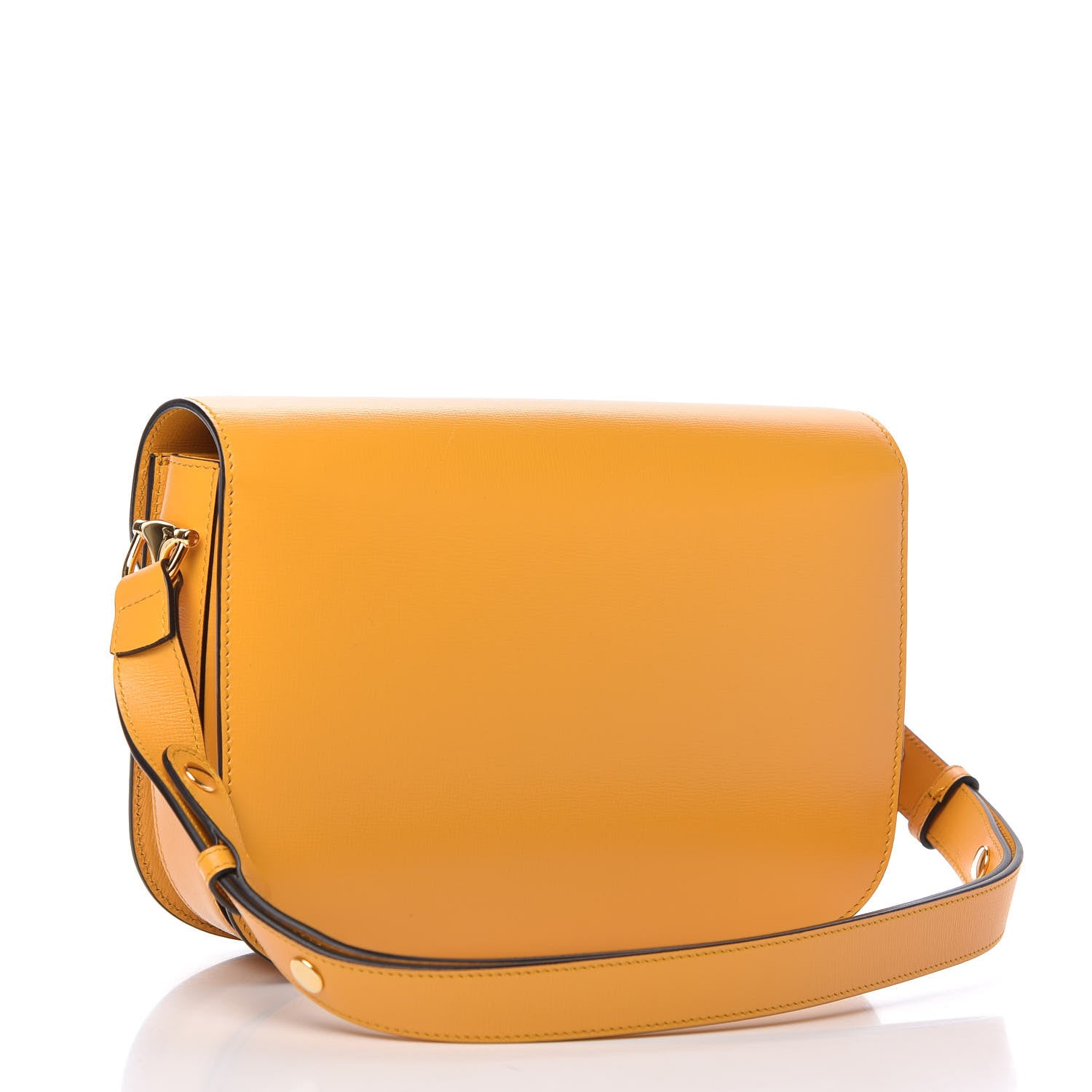 Gucci Textured Calfskin Horsebit 1955 Shoulder Bag Yellow 3 of 10