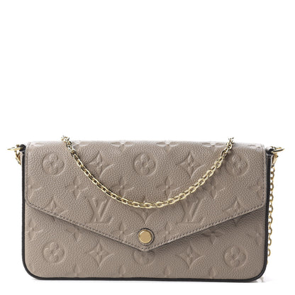 Louis Vuitton Empreinte Pochette Felicie Chain Wallet Tourterelle 1 of 10