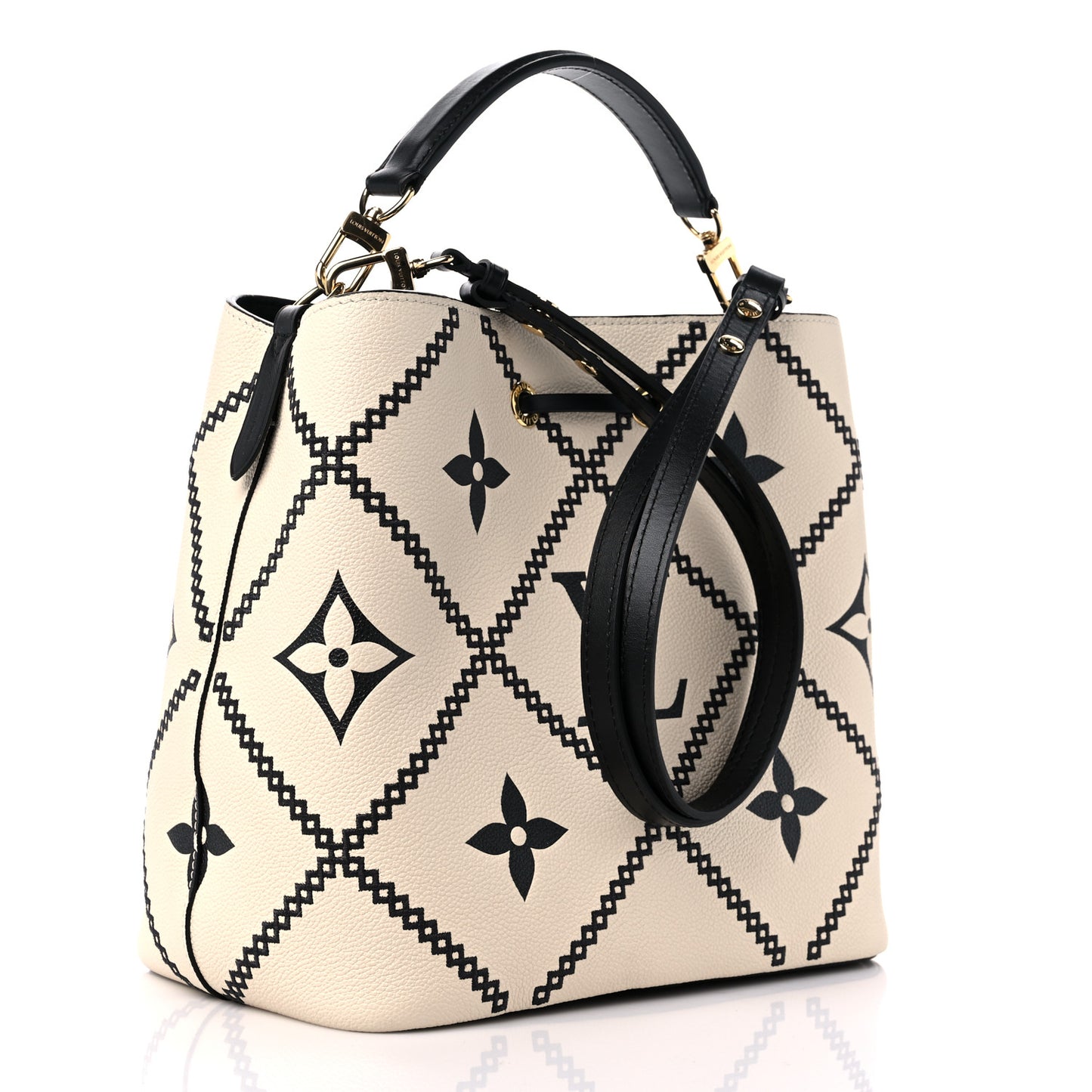 Empreinte Monogram Giant Broderies Neonoe MM Cream Black