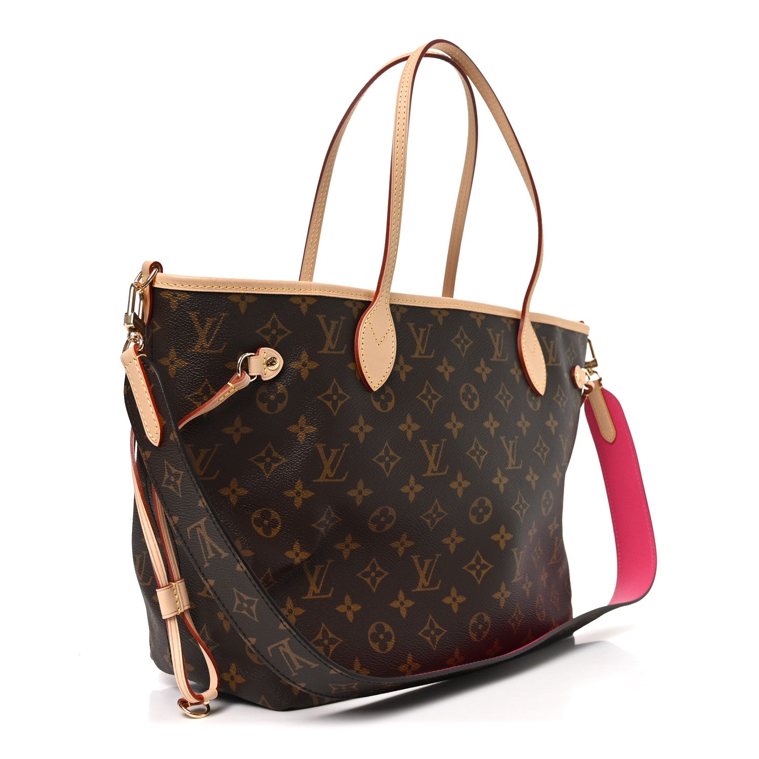 Louis Vuitton Monogram Inside Out Neverfull Bandouliere MM Rose
