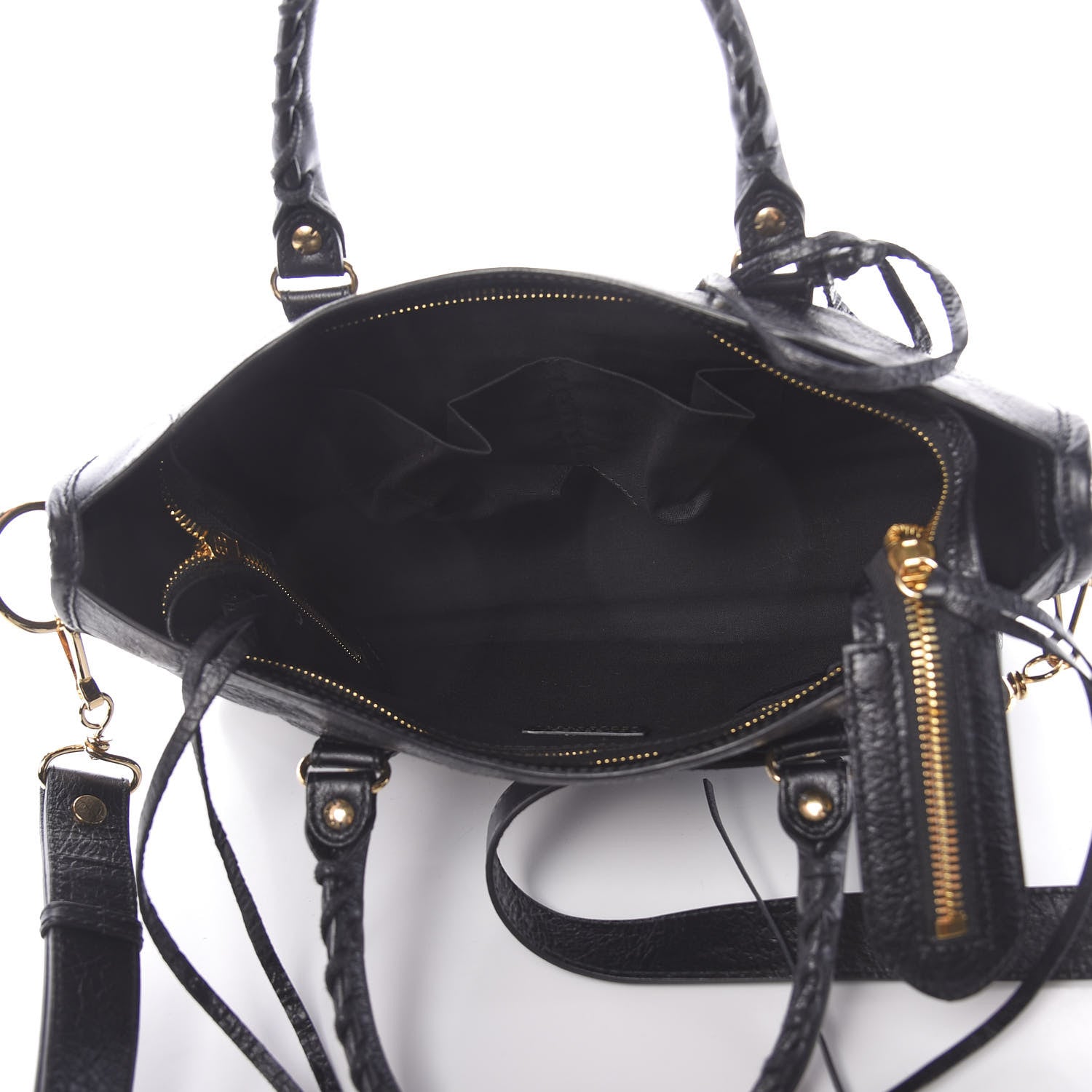 Balenciaga Agneau Classic Gold Hardware S City Graffiti Logo Strap Black 6 of 11
