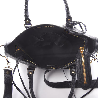 Balenciaga Agneau Classic Gold Hardware S City Graffiti Logo Strap Black 6 of 11
