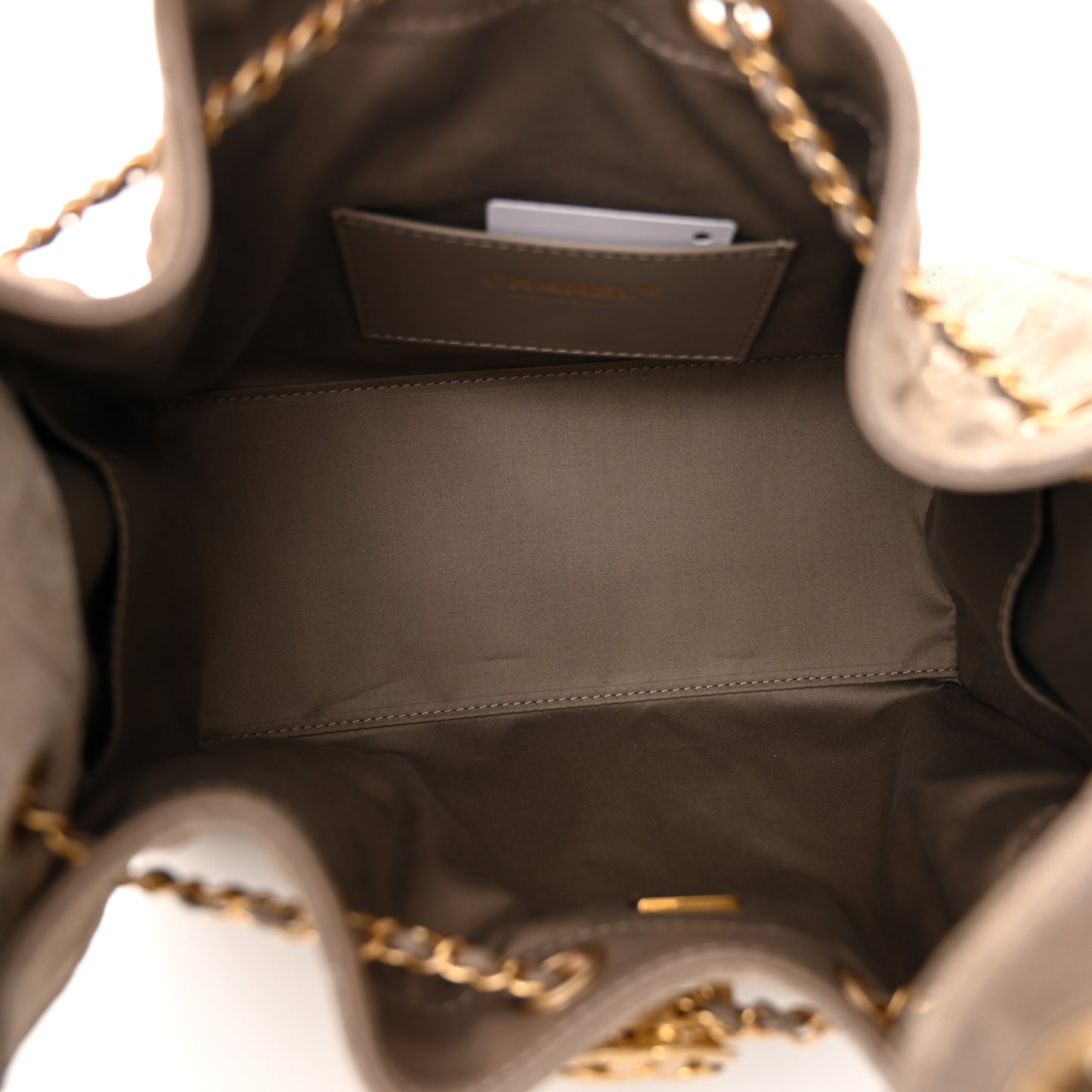 Suede Quilted Small Chanel 25 Handbag Dark Grey