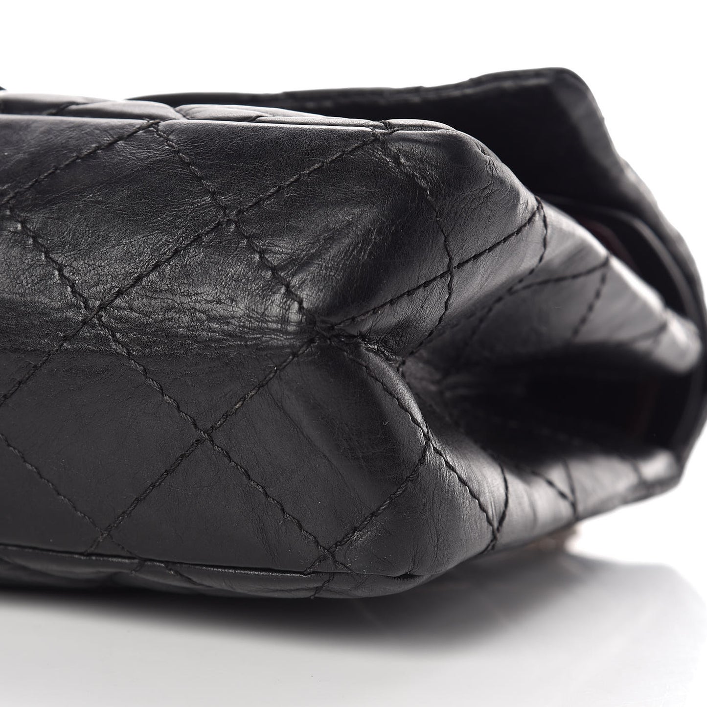 Aged Calfskin Quilted 2.55 Reissue 226 Flap Black