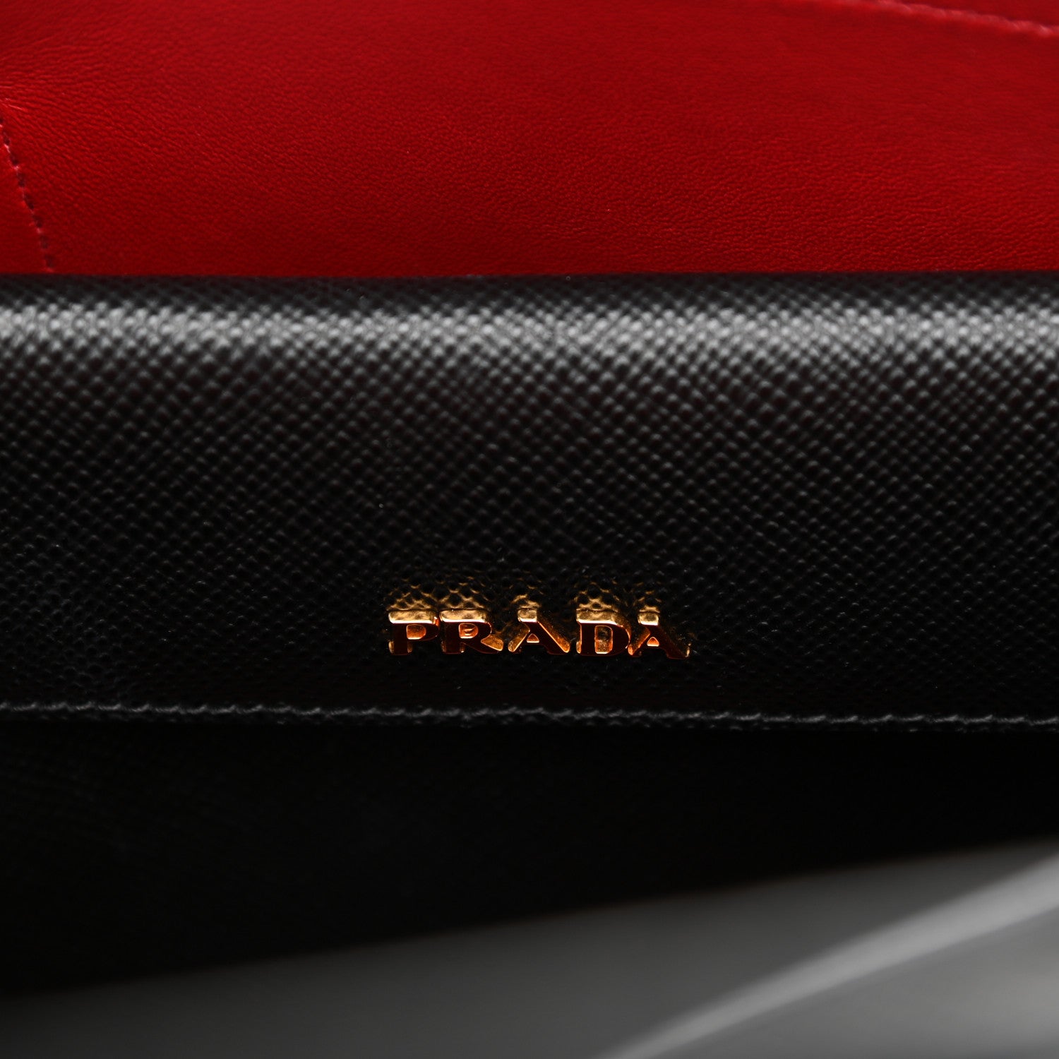 Prada Saffiano Cuir Medium Double Bag Black Fuoco 6 of 14