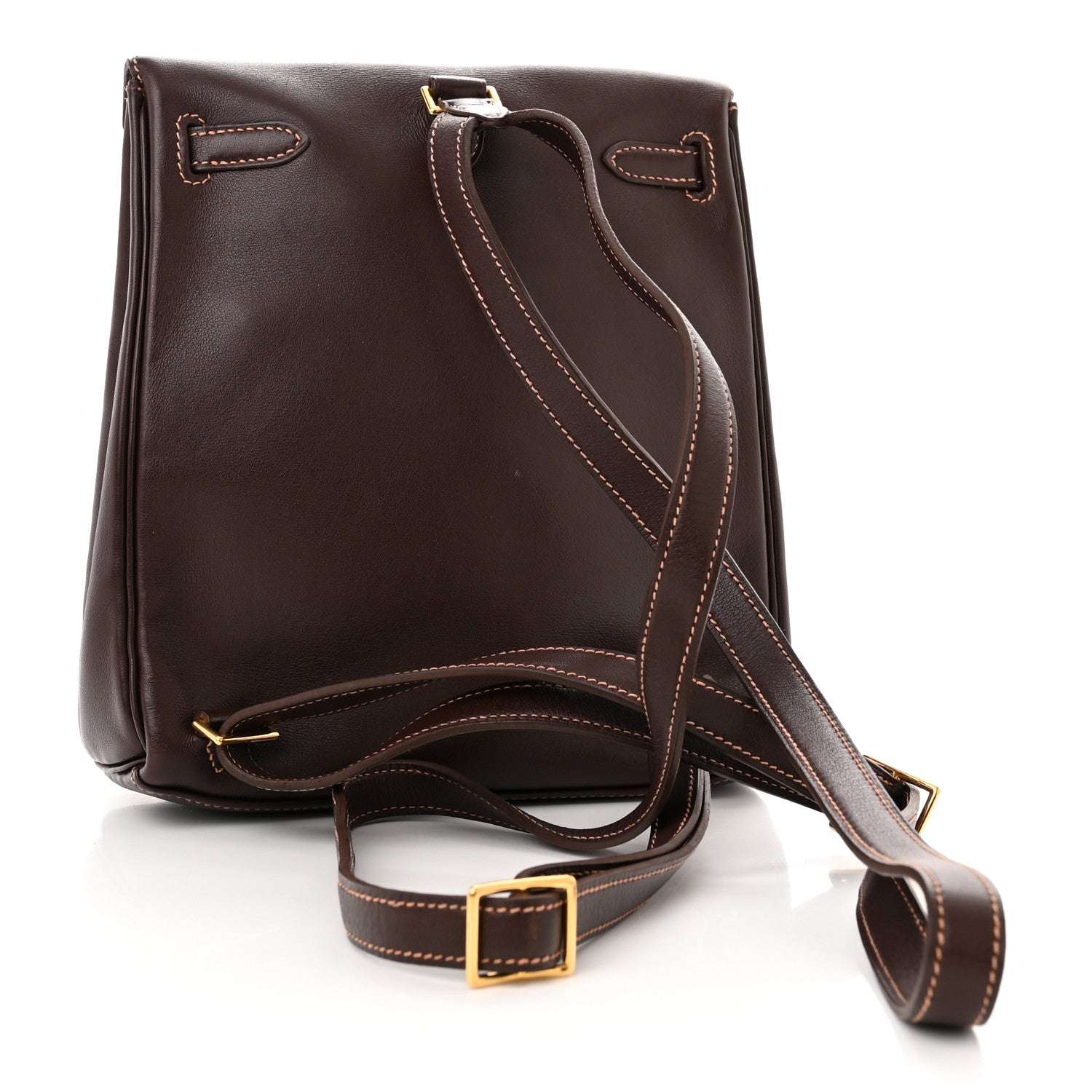 HERMES ブラウンレザーショルダーバッグ~~ 24時間発送】HERMES ブラウンレザー ショルダーバッグ