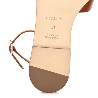Hermes Calfskin Santorini Sandals 39 Naturel 8 of 11