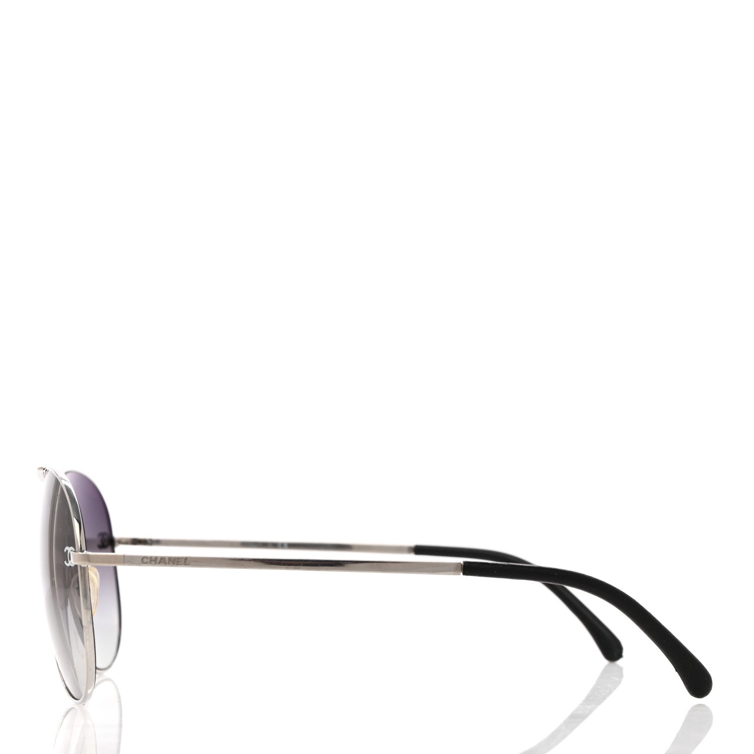 Chanel Aviator CC Sunglasses 4189-T-Q Silver 3 of 7