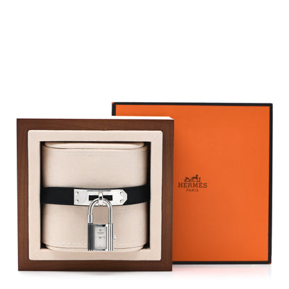 Hermes Stainless Steel Epsom 20mm Kelly Cadena Quartz Watch Noir 5 of 5