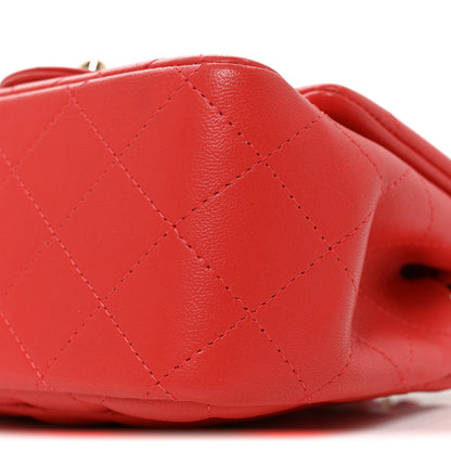 Chanel Lambskin Quilted Mini Square Flap Orange 10 of 10