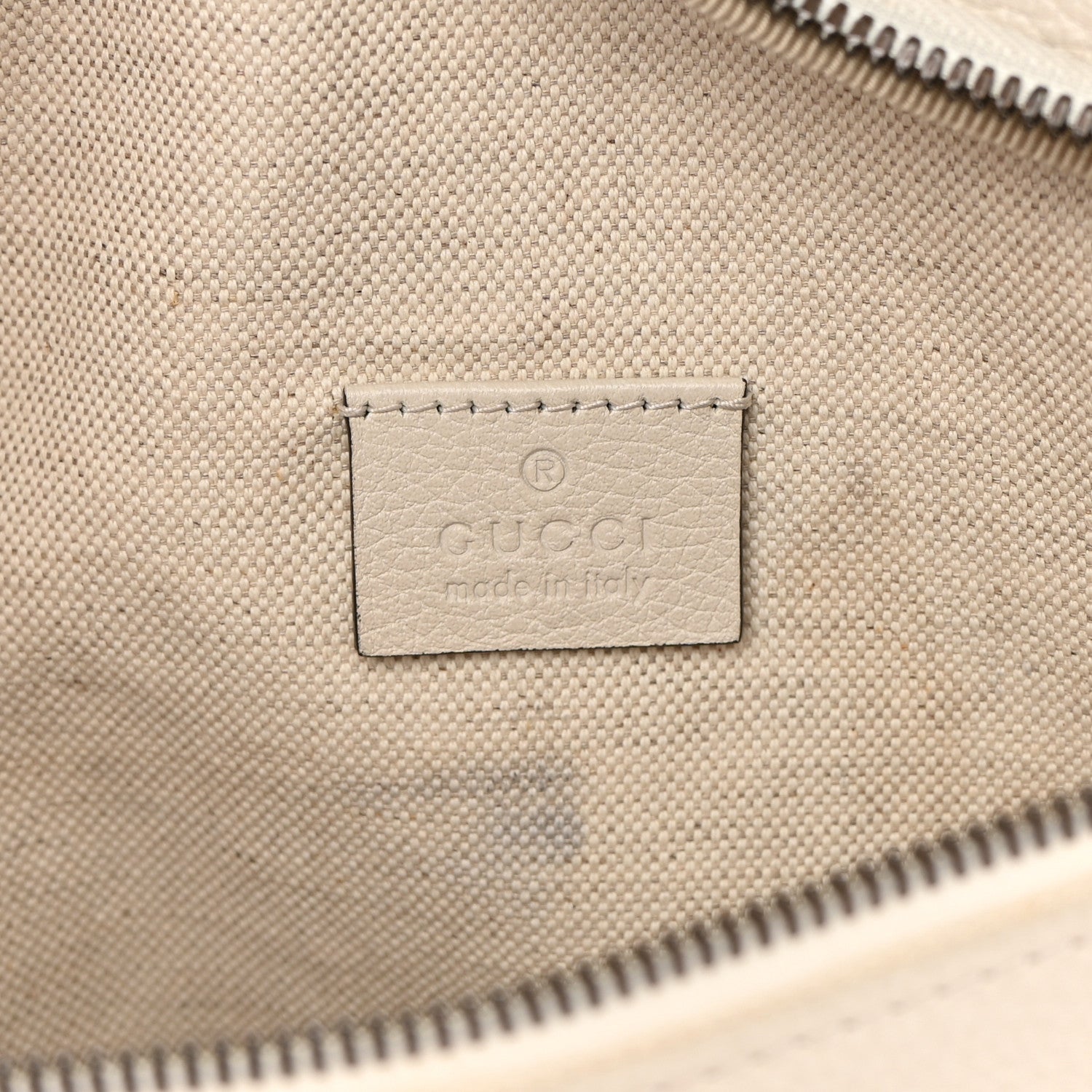 Gucci Grained Calfskin Logo Belt Bag White 6 of 13
