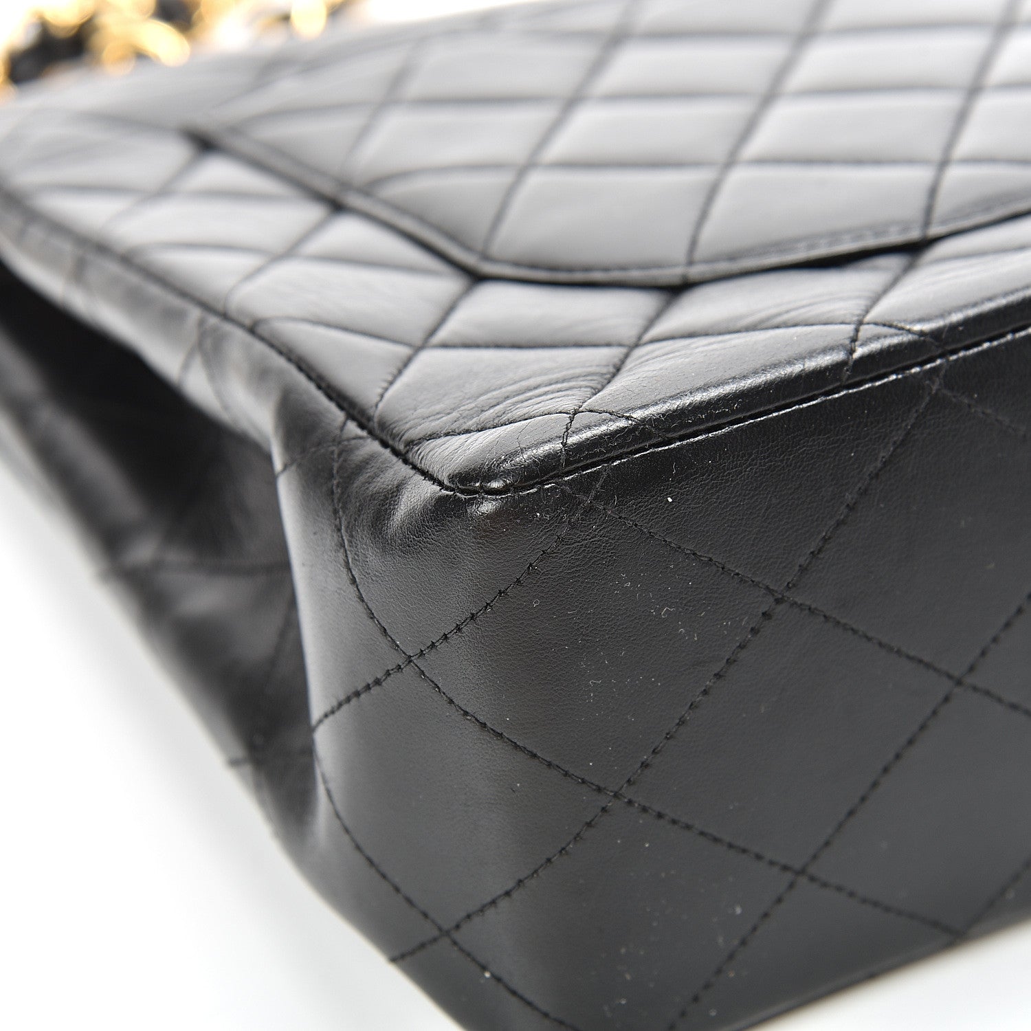 Chanel Lambskin Quilted XL Jumbo Single Flap Black 13 of 17