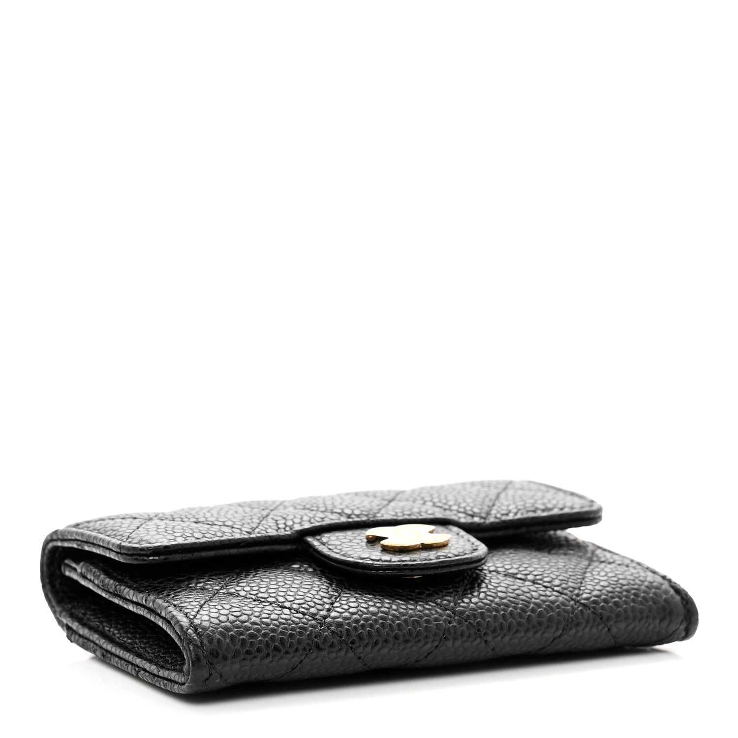 Chanel Caviar Quilted Flap Card Holder Wallet Black 4 of 9