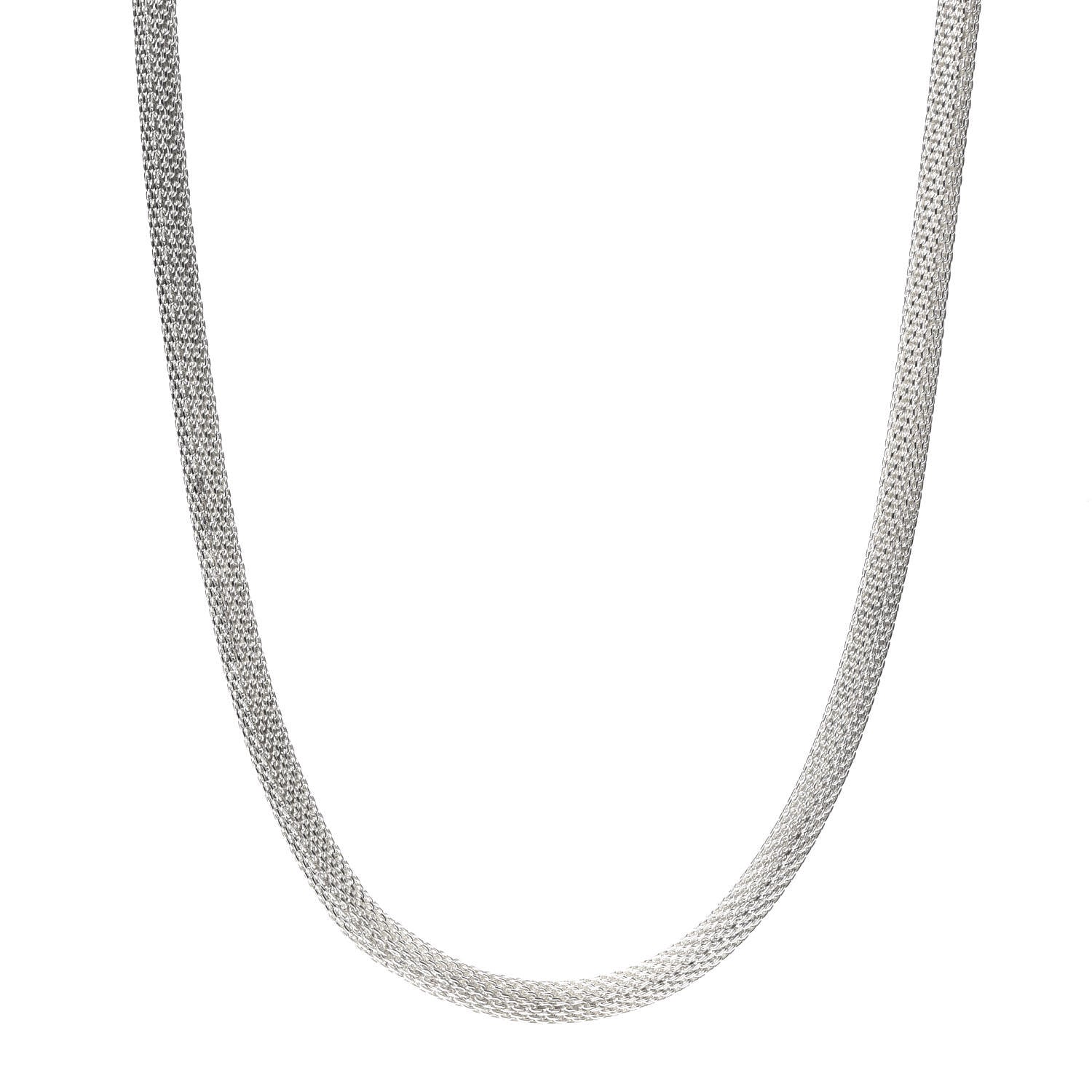 Tiffany Sterling Silver Somerset Mesh Toggle Necklace 1 of 6