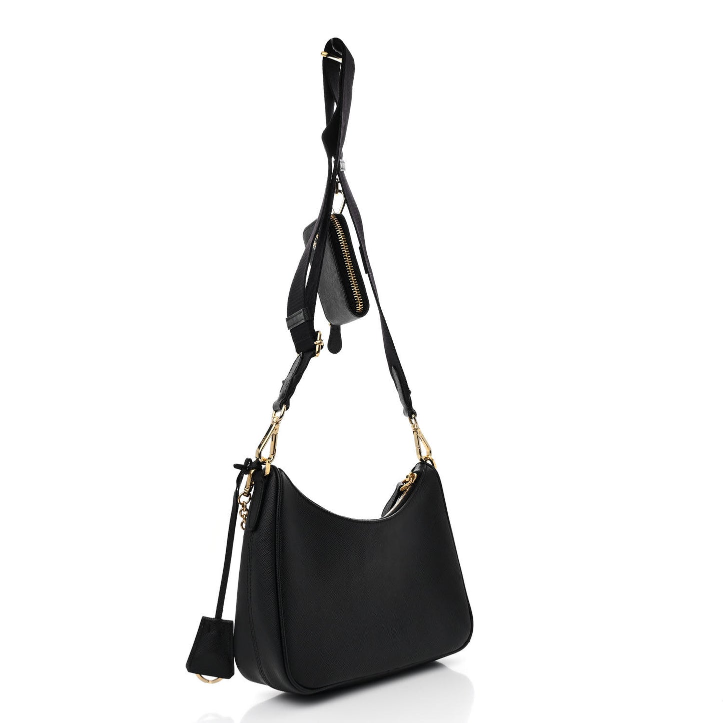 Saffiano Lux Re-Edition 2005 Shoulder Bag Black