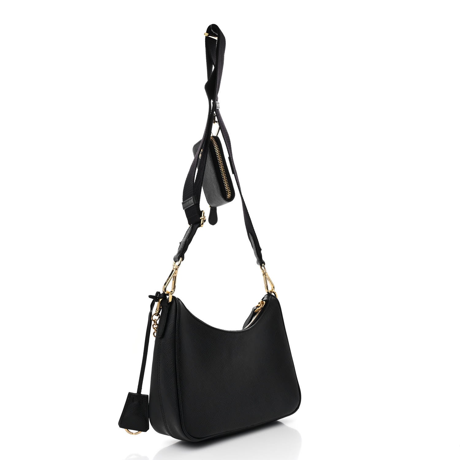 Prada Saffiano Lux Re-Edition 2005 Shoulder Bag Black 3 of 14