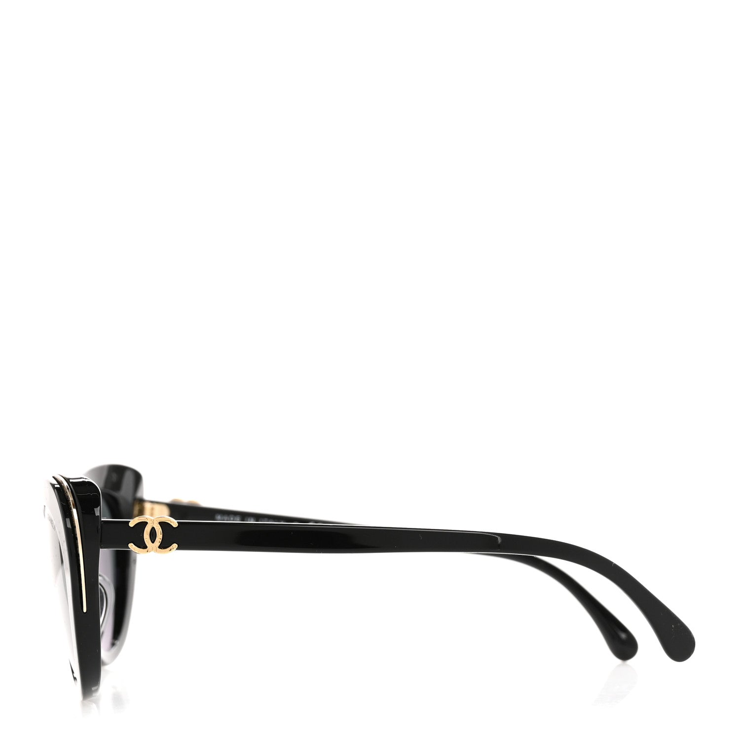 Chanel Acetate Cat Eye CC Sunglasses 5432-A Black 4 of 11