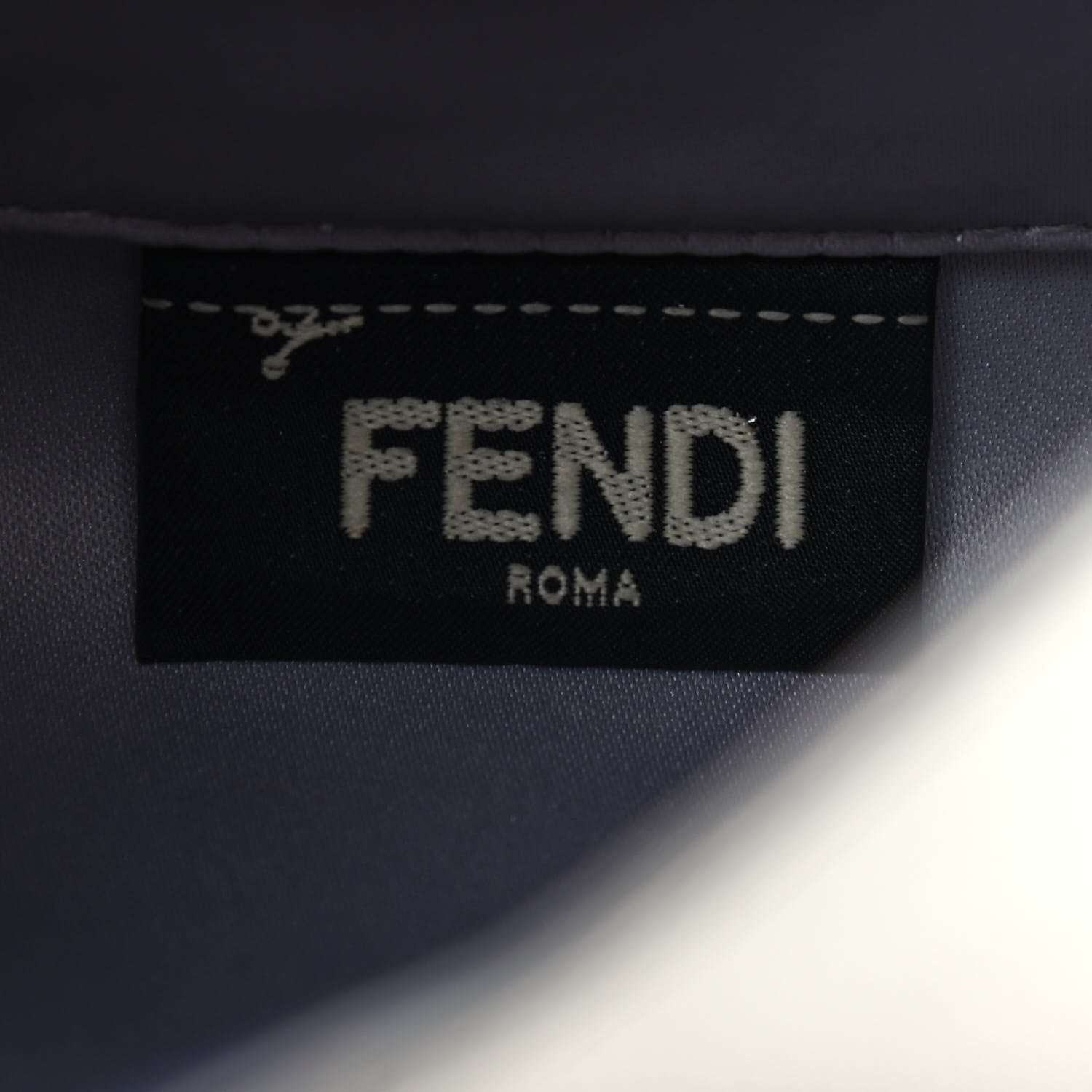 Fendi Vitello Mirror Elite Bi-Color Mini Rush Clutch Argento Champagne 7 of 13