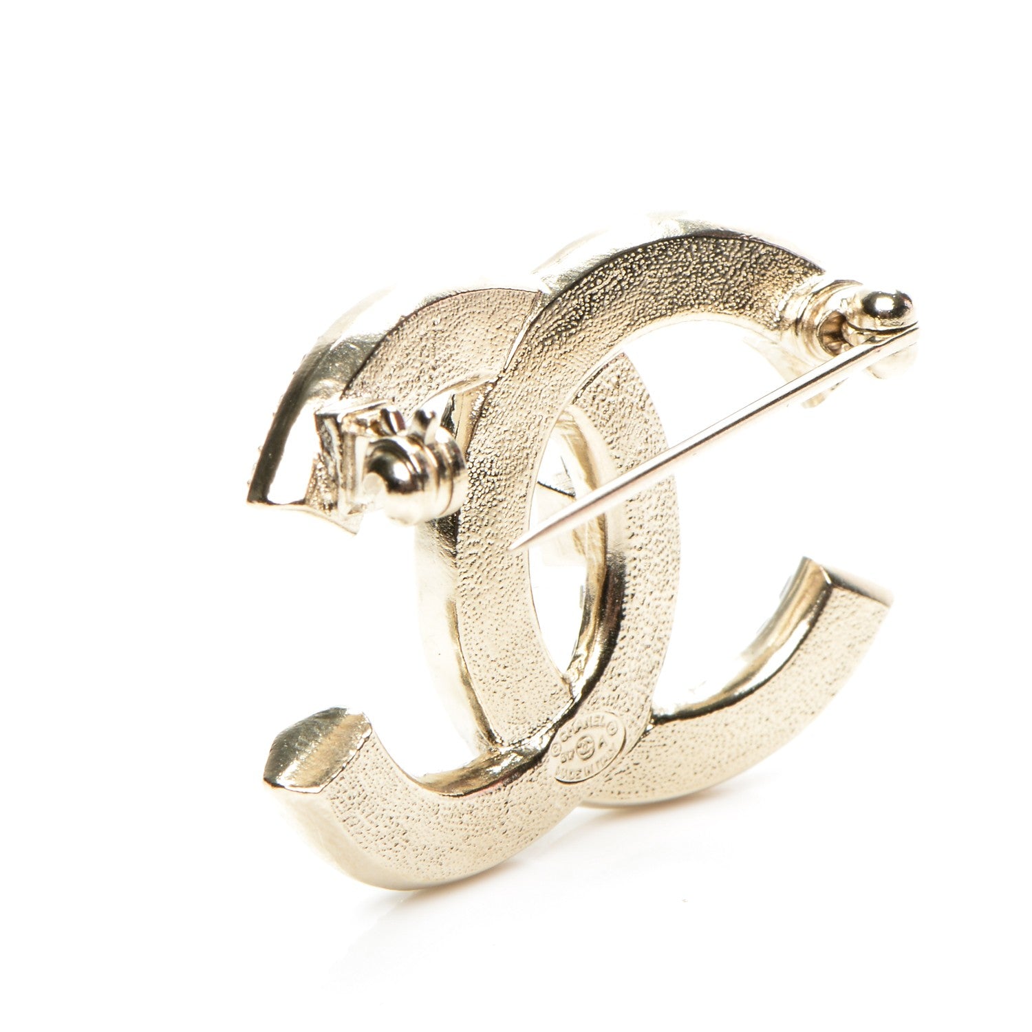 Chanel Baguette Crystal CC Brooch Gold 3 of 4