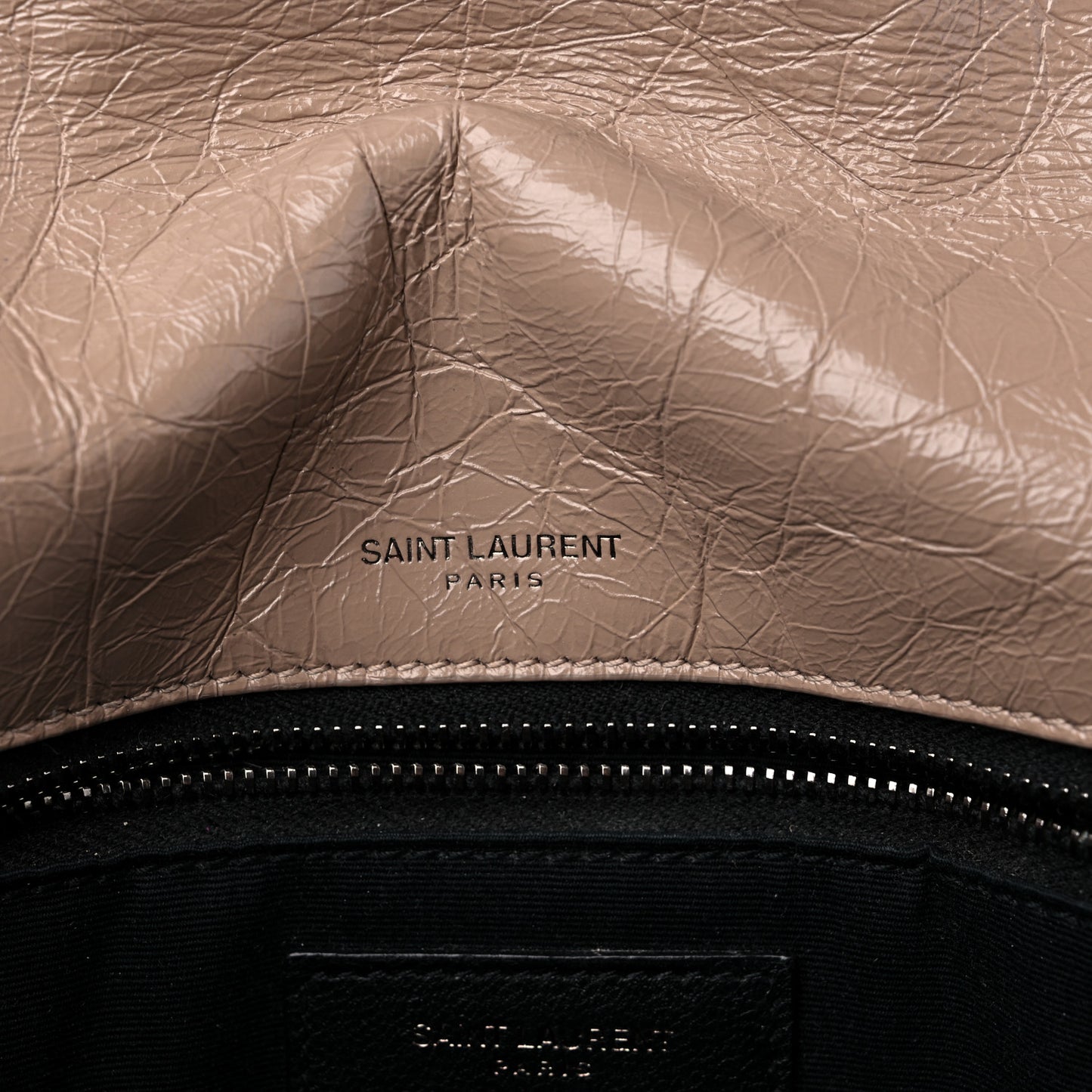 Crinkled Calfskin Matelasse Monogram Medium Niki Chain Satchel Gold Sand